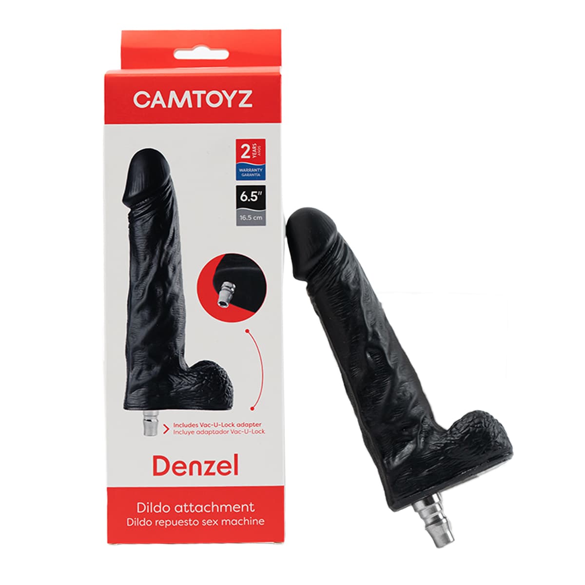 Adaptador Dildo Denzel (Repuesto Sex Machine) Camtoyz — Negro
