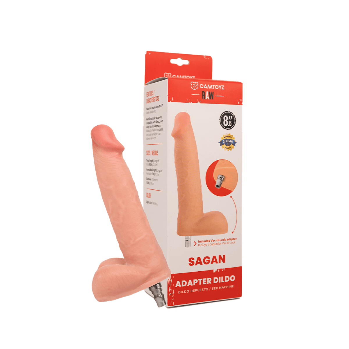 Adaptador Dildo Ultrarealista Sagan(Repuesto Sex Machine) Camtoyz